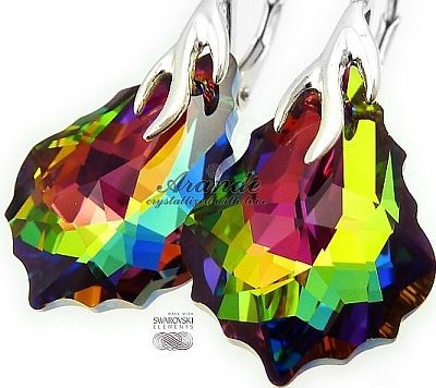 Swarovski Kolczyki Vm Srebro Certyfikat Okazja