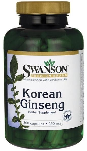 SWANSON Health Products Żeń-szeń Koreański (Korean Ginseng) 250 mg 300 kapsułek
