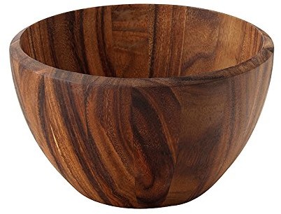 Continenta miska, miska na owoce drewniane, drewniane miska z drewna akacji rdzeń w wersji nierdzewnej, piękne drewniane firmy wzorem, dostępny w różnych , kremowy, 30 cm 4830