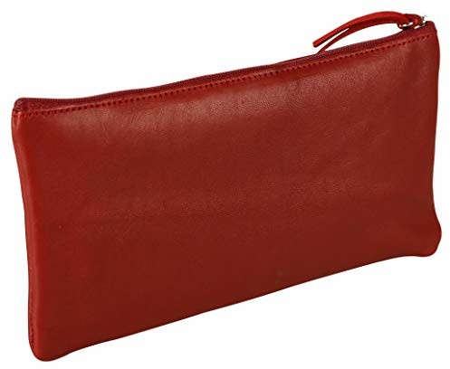 Clairefontaine Clairefontaine 410068C - 'Ruby' skórzany płaski piórnik 22 x 11 cm - czerwony 410068C