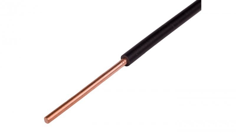 Elektrokabel Przewód instalacyjny H05V-U (DY) 0,75 czarny /100m/ DY_0,75_cza_500V_100