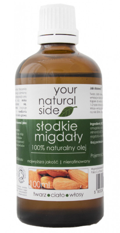 Your Natural Side 100% naturalny olej ze słodkich migdałów - 100 ml - ORGANICZNY YOUNZMMOR