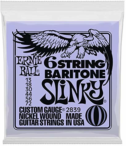 Ernie Ball Slinky 6-strunowe z małą głowicą kulową 29 5/8 Bariton Struny gitarowe - 13-72 G P02839
