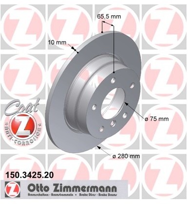 Zimmermann Tarcza hamulcowa 150.3425.20