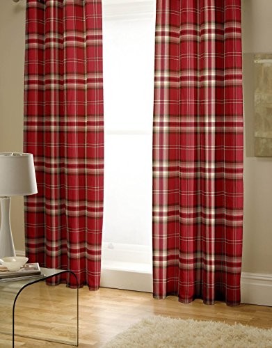 Catherine Lansfield zasłony Kelso, 168x183 cm, czerwone BDB3-3905-WCTB72-Red