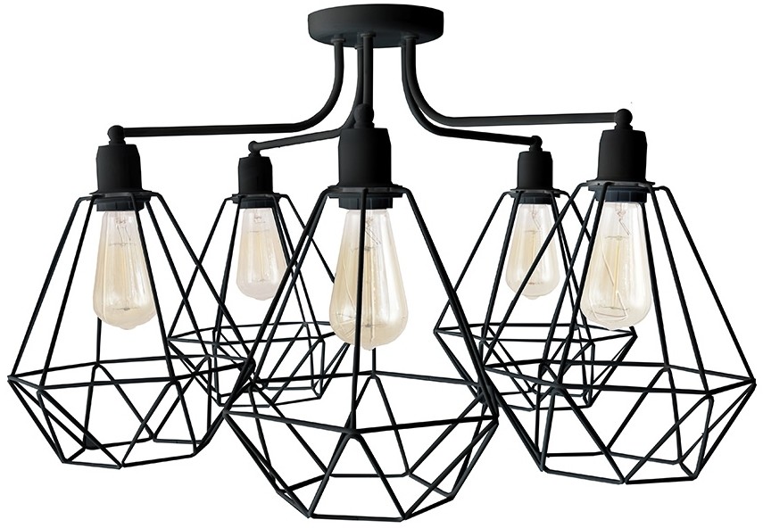 Helam Żyrandol KARO 5xE27/60W/230V czarny