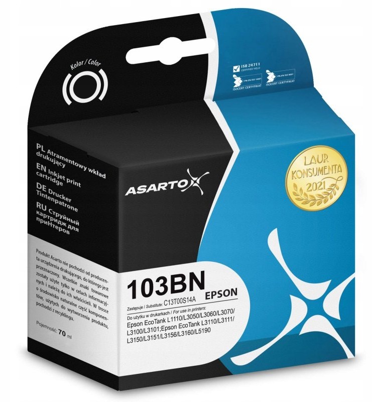 Asarto Tusz do Epson 103BN C13T00S14A 70 ml