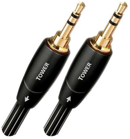 AudioQuest 3m Tower 3,5 mm - kabel audio (3,5 mm, 3,5 mm, męska wtyczka, złoty, czarny, miedź)