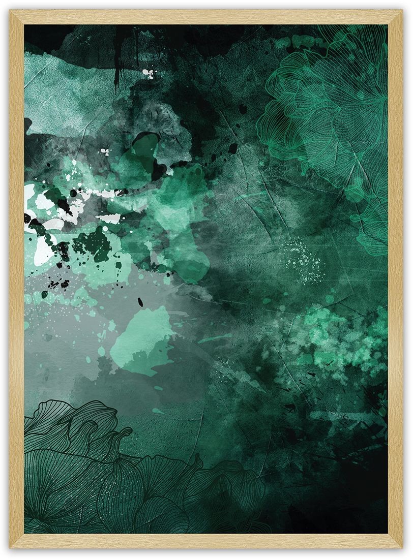 Dekoria Dekoria Plakat Abstract I 21 x 30 cm Ramka Złota 218A-000-20