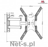 Maclean UCHWYT DO TELEWIZORA LUB MONITORA 13-55 30KG MC-759 CZARNY VESA 400X400