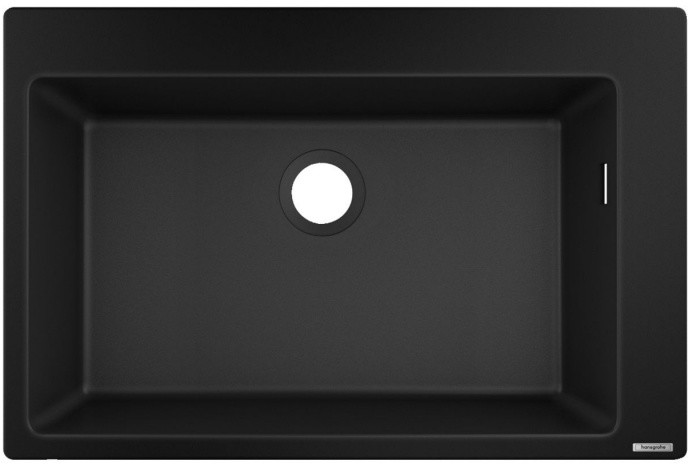 Hansgrohe S51 Zlewozmywak granitowy jednokomorowy 77x51 cm grafitowa czerń 43313170