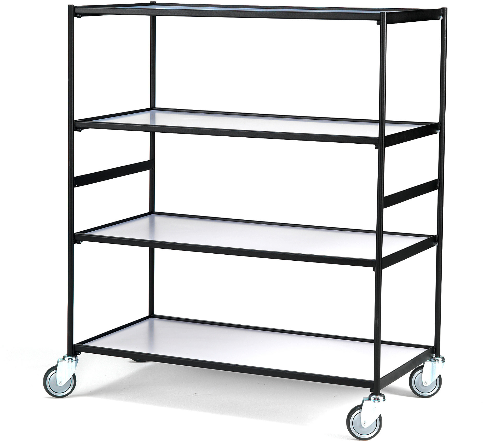 AJ Produkty Wózek z półkami, 4 półki, 1250x640x1250 mm