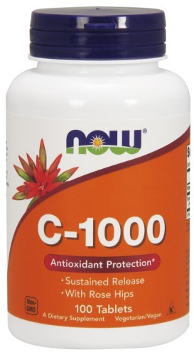 Now Foods Witamina C-1000mg o przedłużonym uwalnianiu 100 tabletek