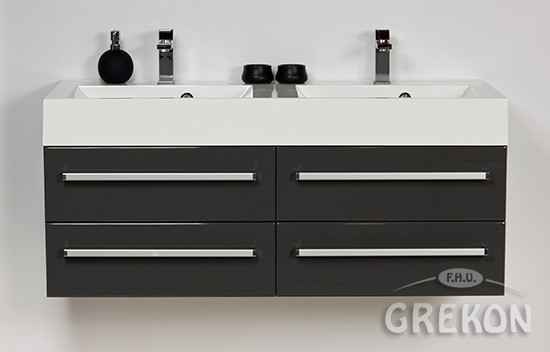 Szafka wisząca z umywalką 120/50/4 seria Fokus Sz FKS-S-U120/50/4 + 1200D