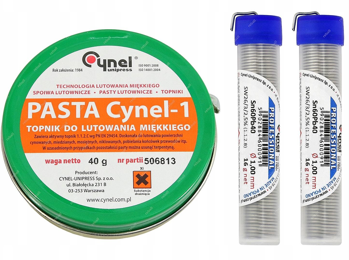 Cynel Cyna 2szt 1mm 16g Topnik Pasta Lutownicza 1