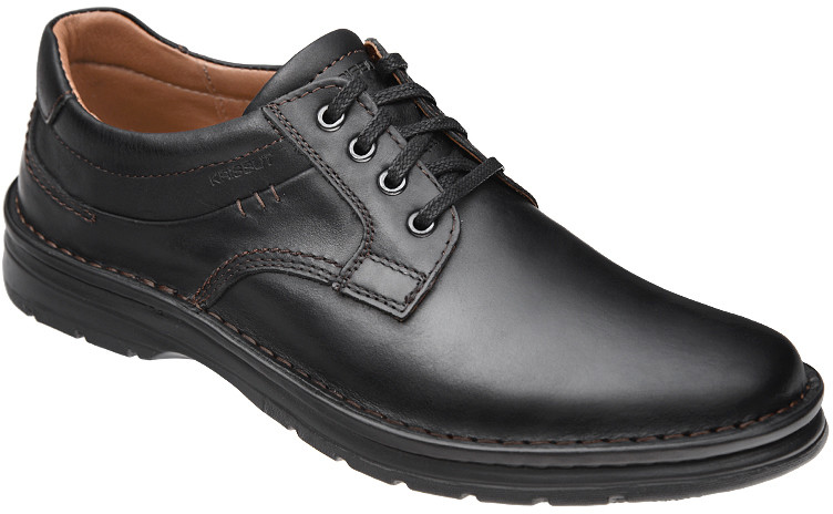 Krisbut Półbuty sznurowane buty 4560-6-1|9 Czarne 27072