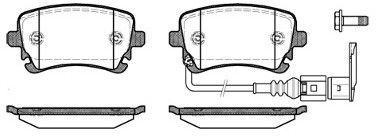 RoadHouse Zestaw klocków hamulcowych, hamulce tarczowe 2897.11