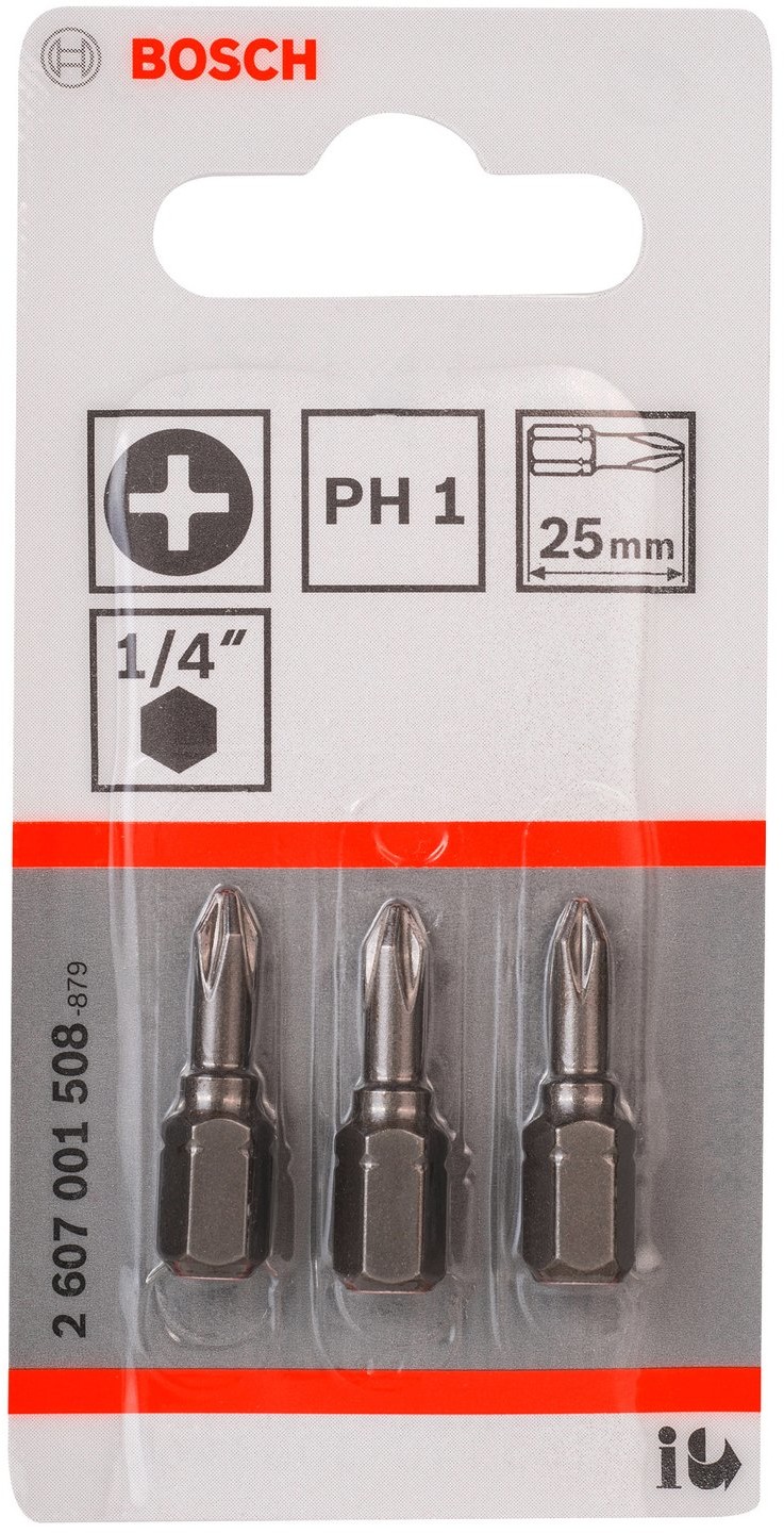Bosch blue Bit PH 1 25 mm 3 sztuki