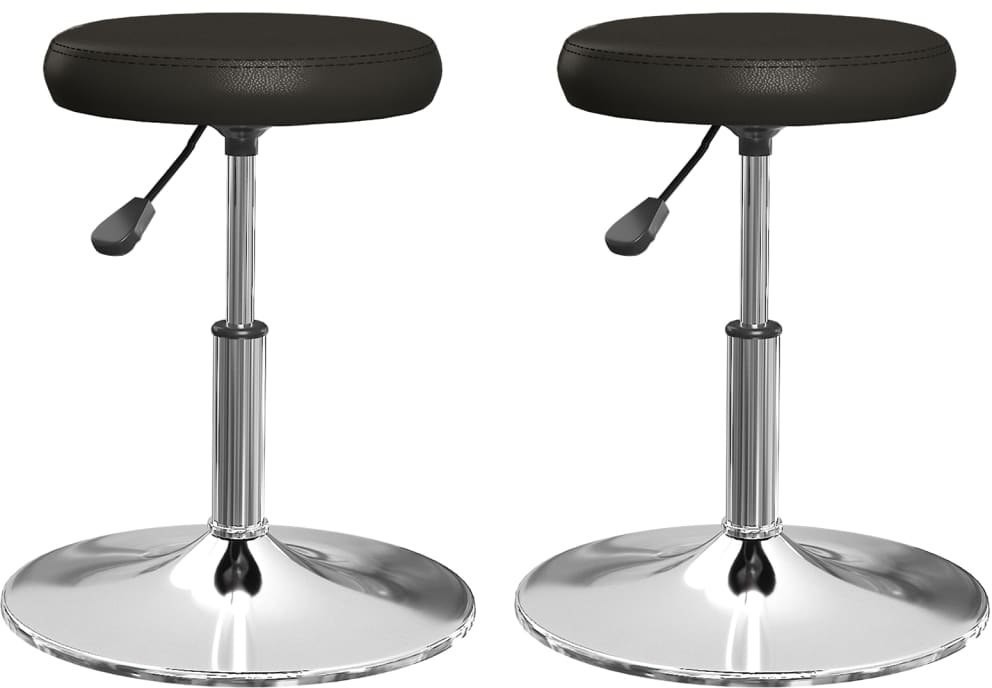 vidaXL Lumarko Stołki barowe, 2 szt., czarne, sztuczna skóra 333078