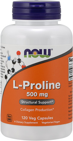 Now Foods L-Proline, 500 mg - 120 vcaps