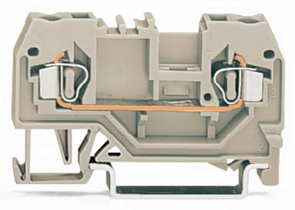 WAGO Terminal przepustowy WAGO 5 mm Sprężynowe Alokacja L szary 280-992 100 szt 280-992