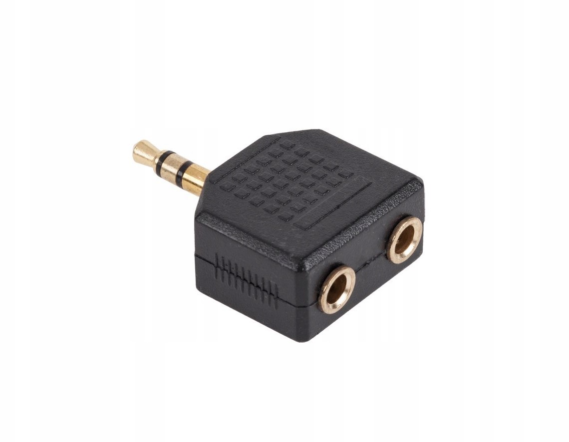 Przejściówka Złącze Jack 3.5/2x3.5 złote NH552 | A