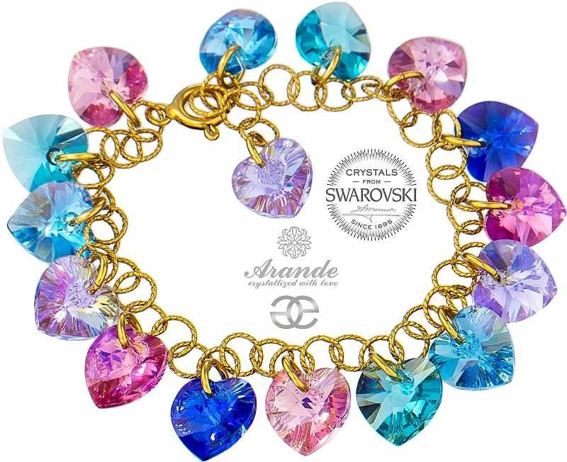 Swarovski Arande Bransoletka Serca ZŁOTE SREBRO 700765