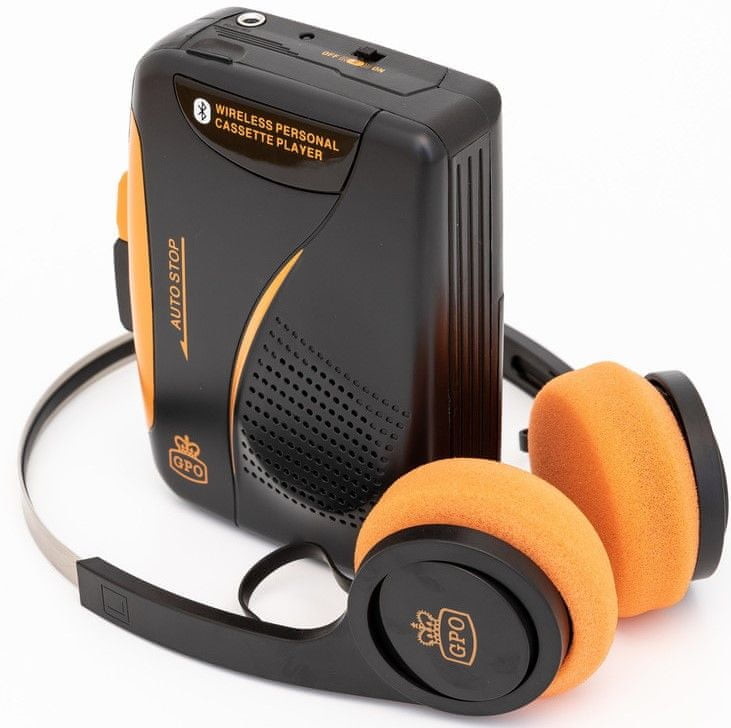 GPO Cassette Walkman Bluetooth czarny/pomarańczowy