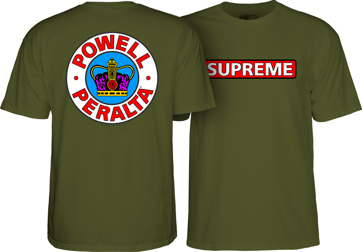 POWELL PERALTA t-shirt POWELL PERALTA SUPREME Military Green