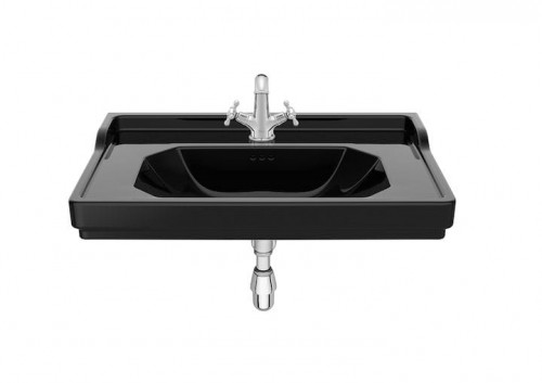 Roca Carmen Black Umywalka ścienna 800x500 1 otwór czarny połysk - A3270A0560