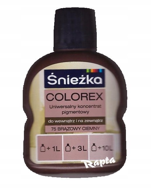 Śnieżka Colorex Pigment 100ml brązowy ciemny 75 ba