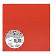 Clairefontaine kartka pyłkowa, 135 x 135 mm, 210 g - koralowa czerwień, opakowanie 25 szt. 11848C