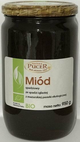 Pucer Pucer Miód Spadziowy ze Spadzi Iglastej 950g Ekologiczny