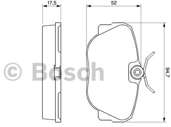 Bosch Zestaw klocków hamulcowych, hamulce tarczowe 0 986 491 730