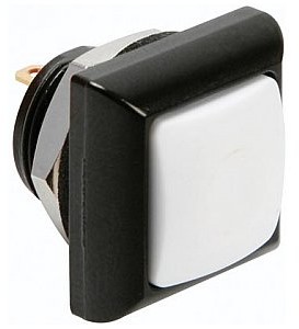 Velleman PRZYCISK MINI SQUARE METAL PUSH BUTTON WITH WHITE BUTTON 1P SPST OFF-(ON) R1397W