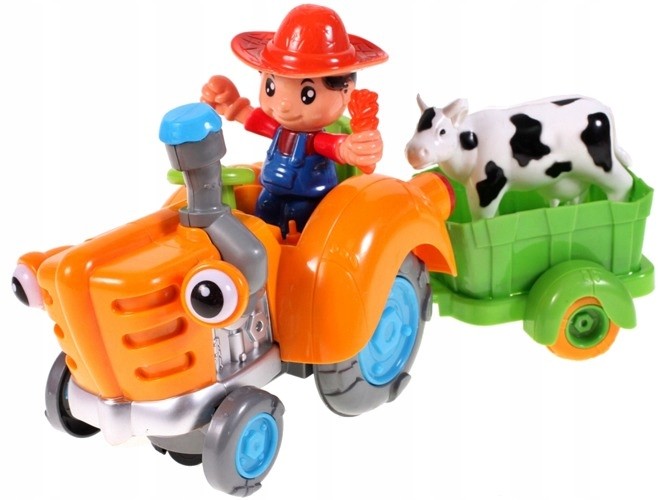 Traktor do zabawy dla dzieci Farmer Z Przyczepą