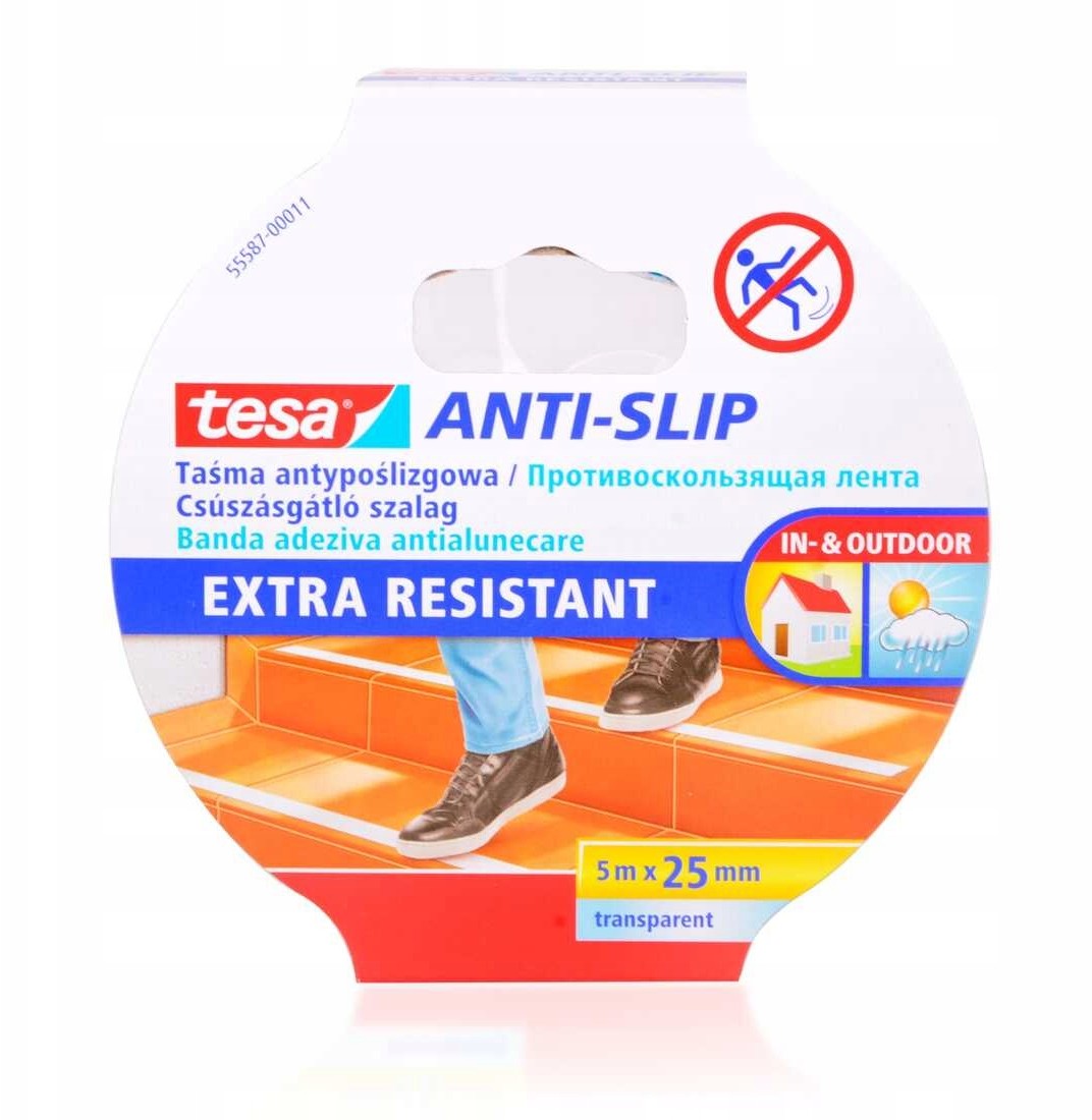 Tesa Taśma antypoślizgowa 5m x 25mm przezroczysta