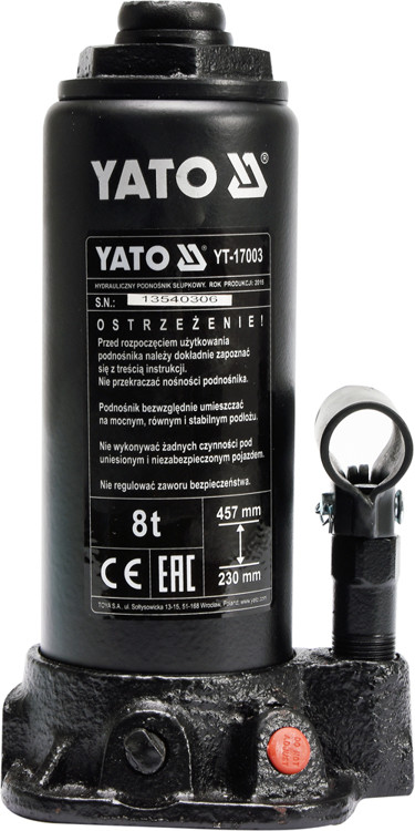 Yato PODNOŚNIK HYDRAULICZNY SŁUPKOWY 8T YT-17003