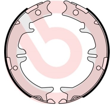 BREMBO Zestaw szczęk hamulcowych, hamulec postojowy S 83 542