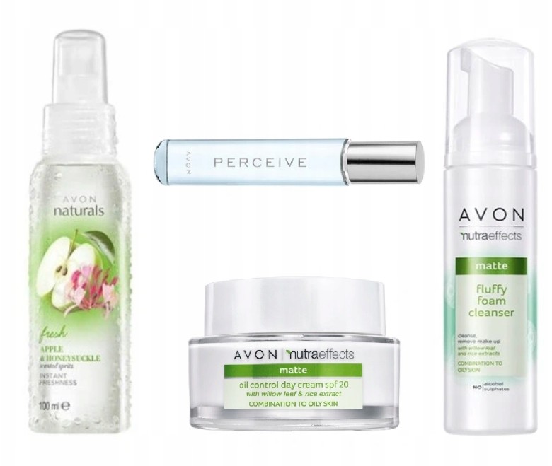Avon_ Nutra_ Zestaw matujący +perfumetka Gratis