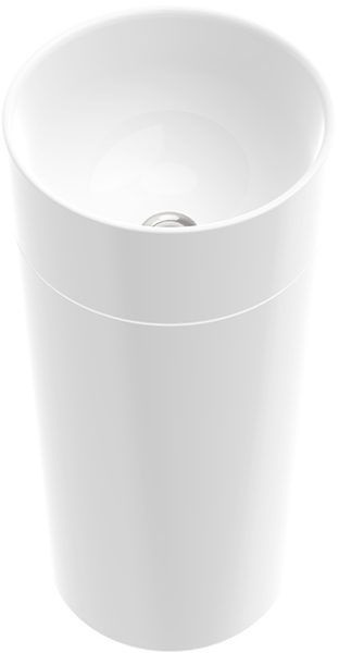 Marmorin Duo S Umywalka wolnostojąca 38 cm biały połysk PS536090380