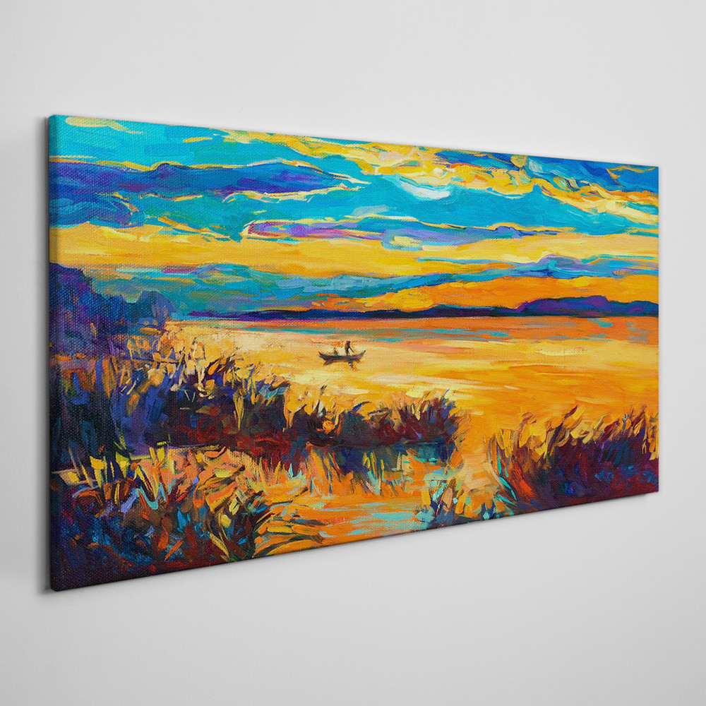 PL Coloray Obraz Canvas Woda niebo zachód słońca 100x50cm