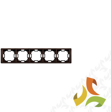 SIMON KONTAKT Ramka 5 pięciokrotna uniwersalna poziom i pion, mahoniowy BMRC5/050 BASIC NEOS BMRC5/050/KON