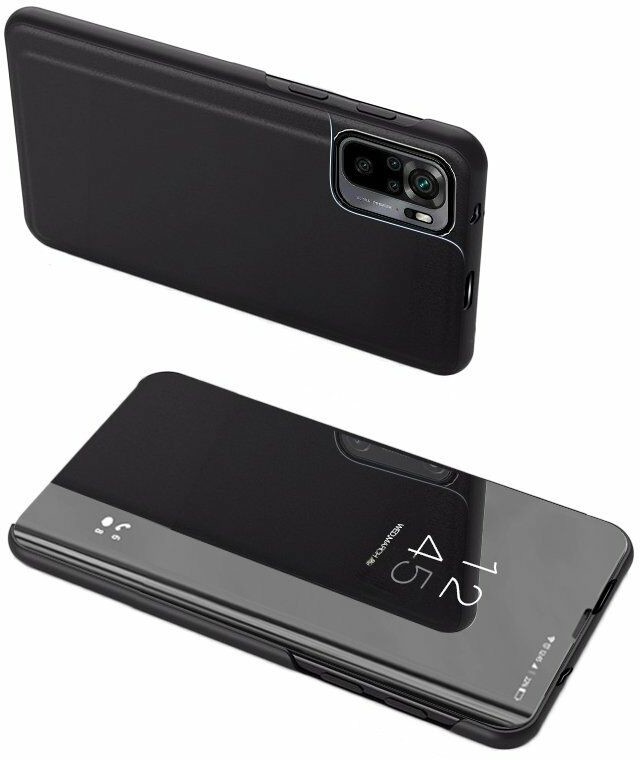 Hurtel Clear View Case futerał etui z klapką Xiaomi Poco X4 NFC 5G czarny