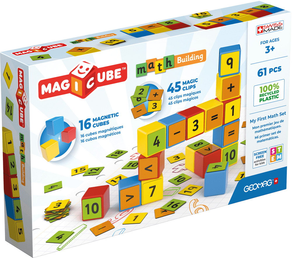 GeoMag zestaw klocków Magicube Math Building Recycled Clips 61 Raty 10x0% do 15.04.2022!