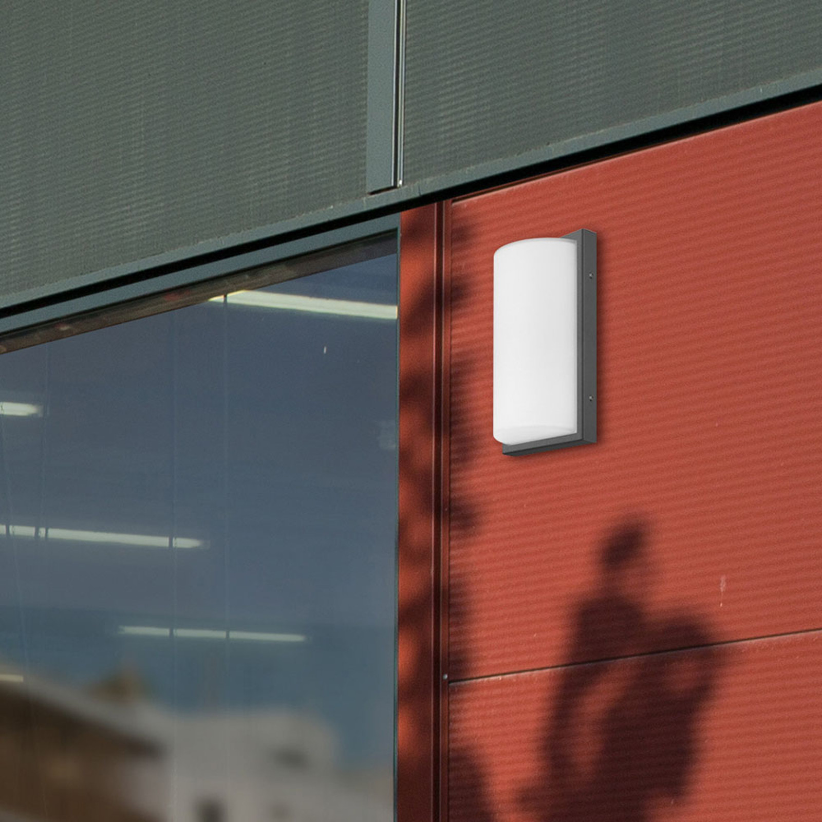 LCD Kinkiet zewnętrzny LED 039, czujnik, grafitowy