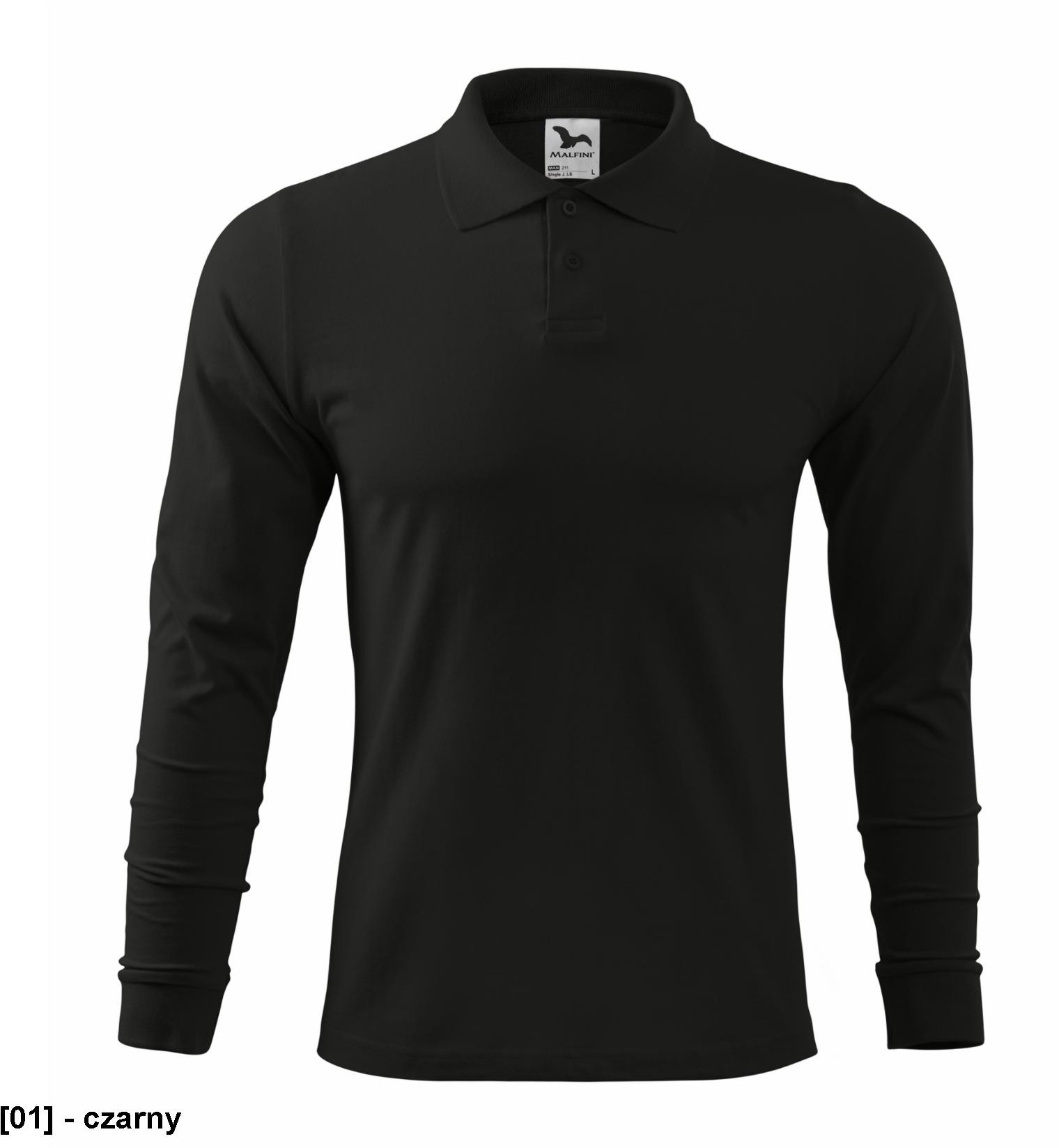 ADLER MALFINI Single J. LS 211 - Koszulka polo męska, 180 g/m, 100% bawełna, 6 kolorów - rozmiar S2XL Single J. LS 211