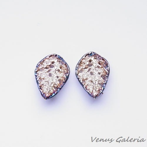 Klipsy srebrne- Listki L9 431