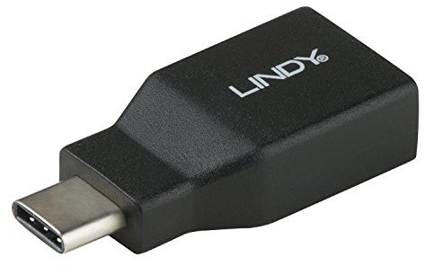 Lindy 41899 USB 3.1 typ C męski na żeński adapter typu A - czarny 41899