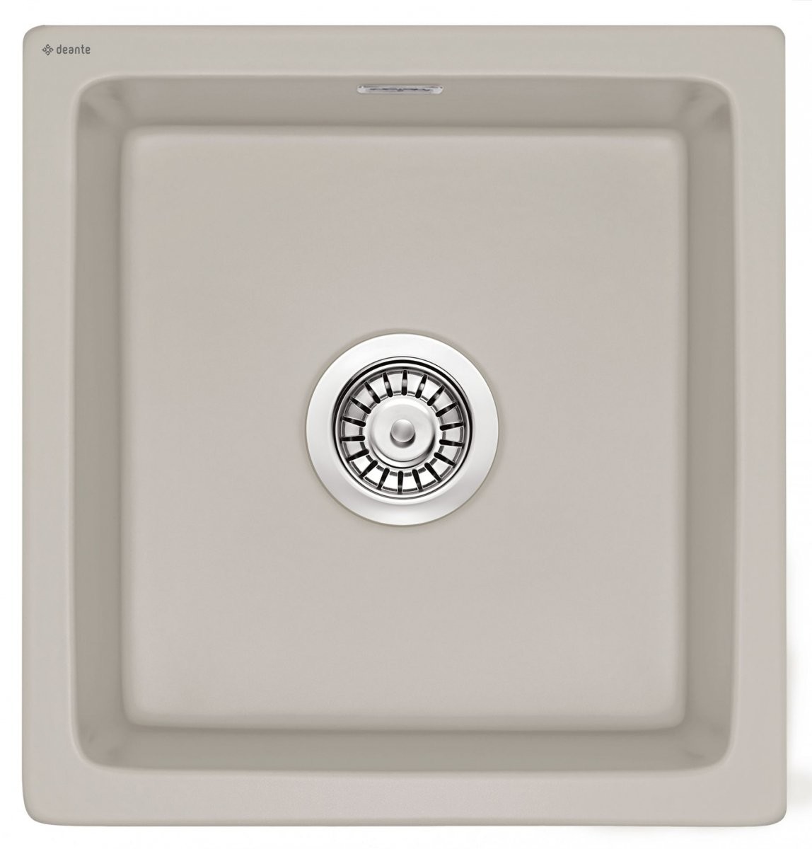 Deante Zlewozmywak ceramiczny Sabor 1-komorowy bez ociekacza 48x45 cappuccino matowy ZCB_C103